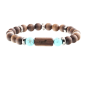Preview: "Motivation" beads bracelet Energy Prince (nut wood) - EYDL - with turquoise